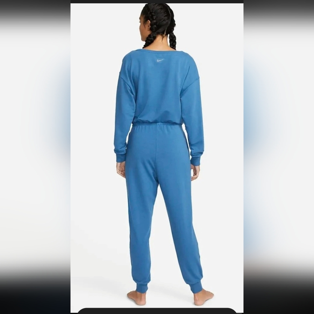 NEW Nike | Dri Fit Plus Size Jumpsuit + Front Tie, 1X, Blue - Picture 2 of 16